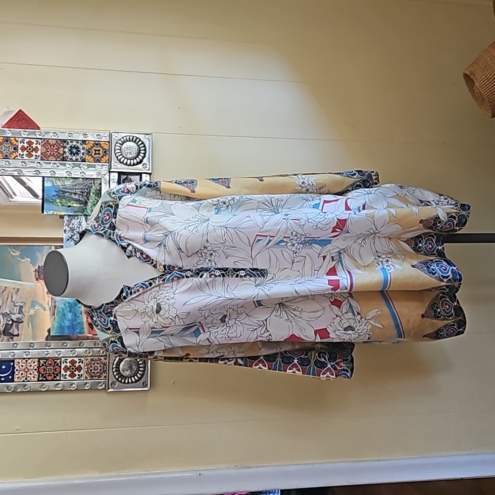 Johnny Was silk blouse large